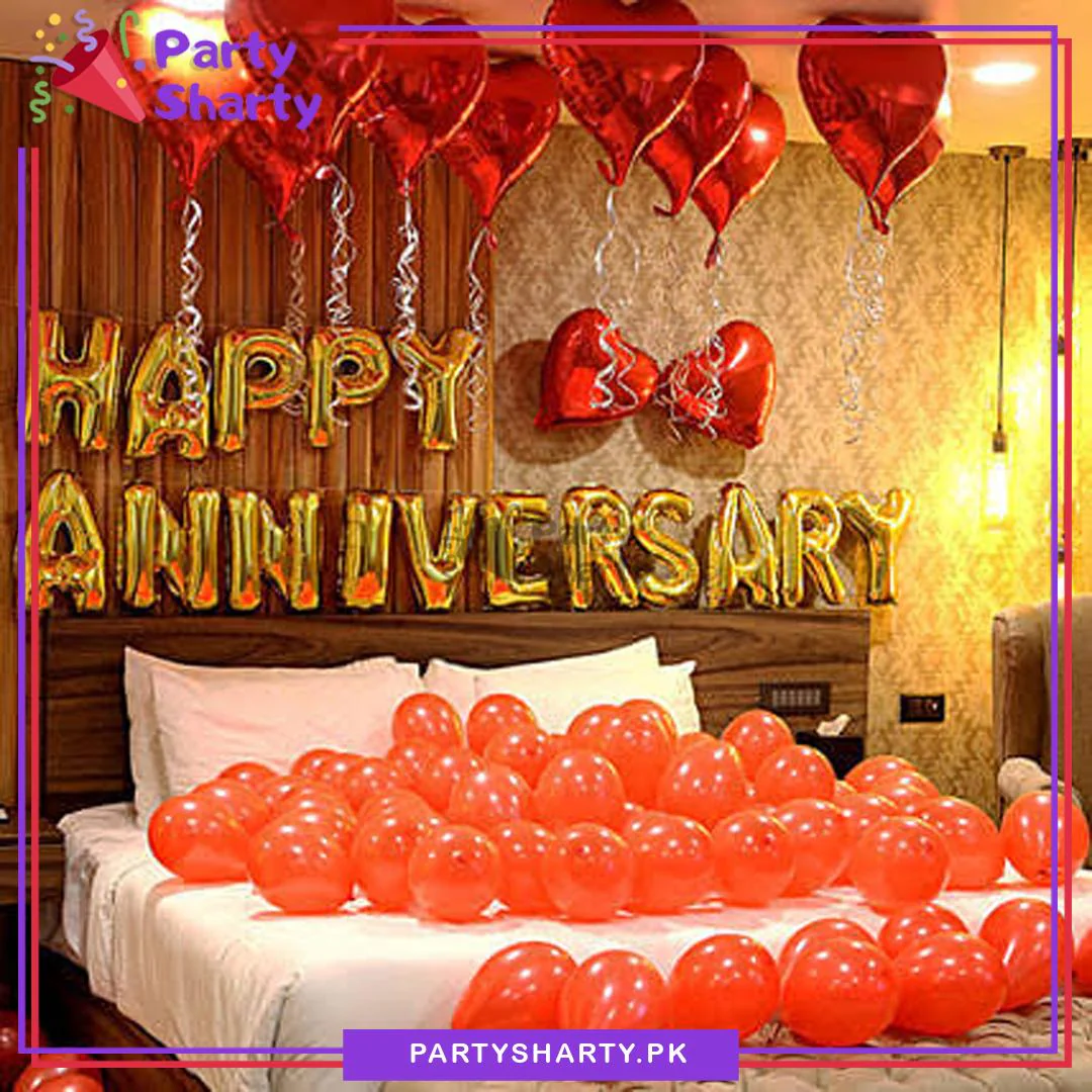 Red Balloon Theme Set For Anniversary Decoration and Celebration